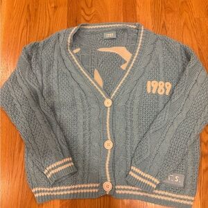 Taylor Swift Blue Cable Knit Cardigan
